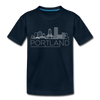 Portland, Oregon Toddler T-Shirt - Skyline Portland Toddler Tee - deep navy