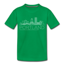 Portland, Oregon Toddler T-Shirt - Skyline Portland Toddler Tee - kelly green