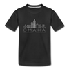 Omaha, Nebraska Toddler T-Shirt - Skyline Omaha Toddler Tee - black