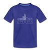 Omaha, Nebraska Toddler T-Shirt - Skyline Omaha Toddler Tee - royal blue