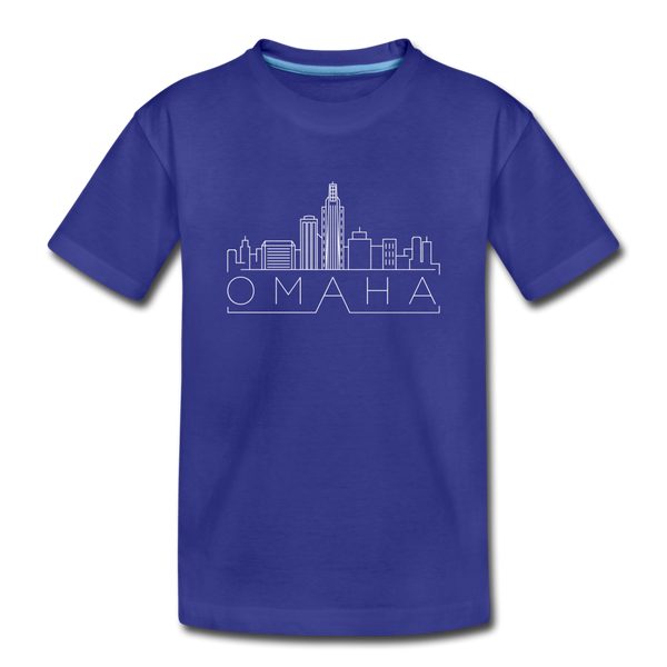 Omaha, Nebraska Toddler T-Shirt - Skyline Omaha Toddler Tee - royal blue