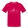 Omaha, Nebraska Toddler T-Shirt - Skyline Omaha Toddler Tee - dark pink