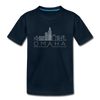 Omaha, Nebraska Toddler T-Shirt - Skyline Omaha Toddler Tee - deep navy