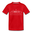San Antonio, Texas Toddler T-Shirt - Skyline San Antonio Toddler Tee - red