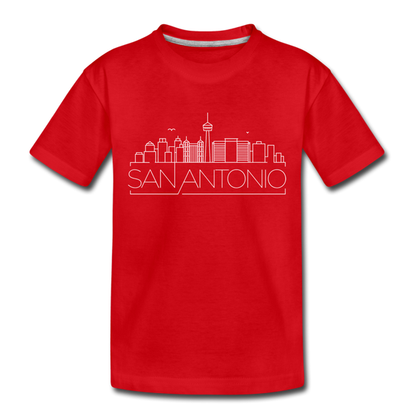 San Antonio, Texas Toddler T-Shirt - Skyline San Antonio Toddler Tee - red