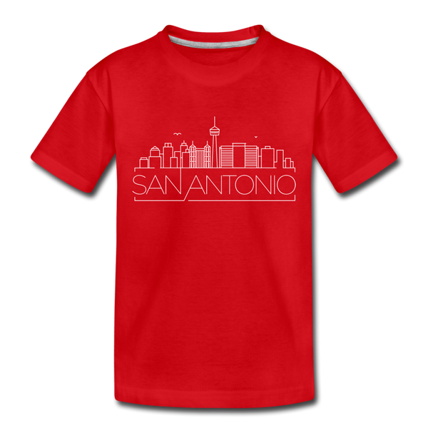 San Antonio, Texas Toddler T-Shirt - Skyline San Antonio Toddler Tee - red