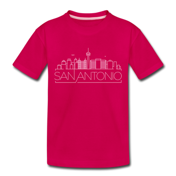 San Antonio, Texas Toddler T-Shirt - Skyline San Antonio Toddler Tee - dark pink