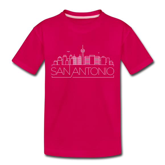 San Antonio, Texas Toddler T-Shirt - Skyline San Antonio Toddler Tee - dark pink