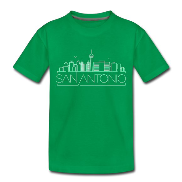San Antonio, Texas Toddler T-Shirt - Skyline San Antonio Toddler Tee - kelly green