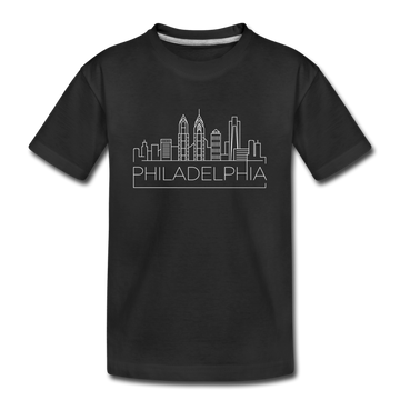 Philadelphia, Pennsylvania Toddler T-Shirt - Skyline Philadelphia Toddler Tee - black