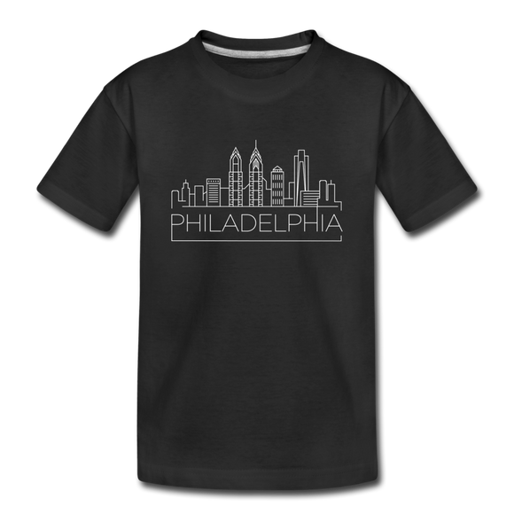 Philadelphia, Pennsylvania Toddler T-Shirt - Skyline Philadelphia Toddler Tee - black