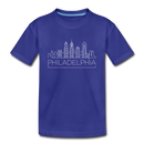 Philadelphia, Pennsylvania Toddler T-Shirt - Skyline Philadelphia Toddler Tee - royal blue
