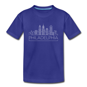 Philadelphia, Pennsylvania Toddler T-Shirt - Skyline Philadelphia Toddler Tee - royal blue