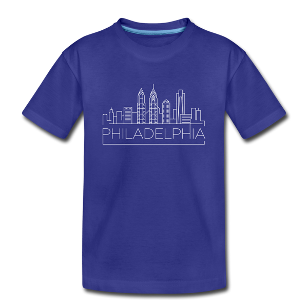 Philadelphia, Pennsylvania Toddler T-Shirt - Skyline Philadelphia Toddler Tee - royal blue
