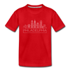 Philadelphia, Pennsylvania Toddler T-Shirt - Skyline Philadelphia Toddler Tee - red