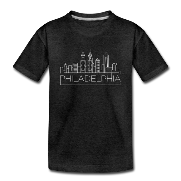 Philadelphia, Pennsylvania Toddler T-Shirt - Skyline Philadelphia Toddler Tee - charcoal gray
