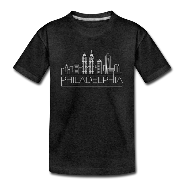 Philadelphia, Pennsylvania Toddler T-Shirt - Skyline Philadelphia Toddler Tee - charcoal gray