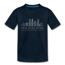 Philadelphia, Pennsylvania Toddler T-Shirt - Skyline Philadelphia Toddler Tee - deep navy