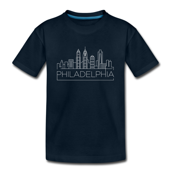 Philadelphia, Pennsylvania Toddler T-Shirt - Skyline Philadelphia Toddler Tee - deep navy