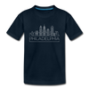Philadelphia, Pennsylvania Toddler T-Shirt - Skyline Philadelphia Toddler Tee - deep navy