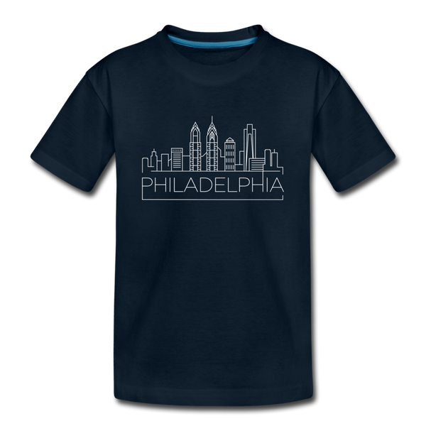 Philadelphia, Pennsylvania Toddler T-Shirt - Skyline Philadelphia Toddler Tee - deep navy