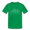 Philadelphia, Pennsylvania Toddler T-Shirt - Skyline Philadelphia Toddler Tee - kelly green