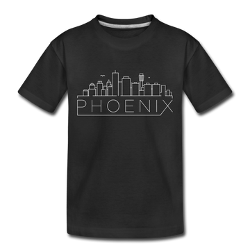 Phoenix, Arizona Toddler T-Shirt - Skyline Phoenix Toddler Tee - black