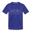 Phoenix, Arizona Toddler T-Shirt - Skyline Phoenix Toddler Tee - royal blue