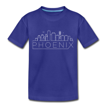 Phoenix, Arizona Toddler T-Shirt - Skyline Phoenix Toddler Tee - royal blue