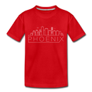 Phoenix, Arizona Toddler T-Shirt - Skyline Phoenix Toddler Tee - red