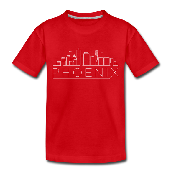 Phoenix, Arizona Toddler T-Shirt - Skyline Phoenix Toddler Tee - red