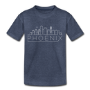 Phoenix, Arizona Toddler T-Shirt - Skyline Phoenix Toddler Tee - heather blue