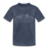 Phoenix, Arizona Toddler T-Shirt - Skyline Phoenix Toddler Tee - heather blue