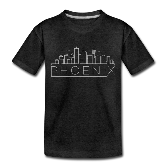 Phoenix, Arizona Toddler T-Shirt - Skyline Phoenix Toddler Tee - charcoal gray
