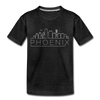 Phoenix, Arizona Toddler T-Shirt - Skyline Phoenix Toddler Tee - charcoal gray