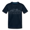 Phoenix, Arizona Toddler T-Shirt - Skyline Phoenix Toddler Tee - deep navy