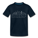 Phoenix, Arizona Toddler T-Shirt - Skyline Phoenix Toddler Tee - deep navy