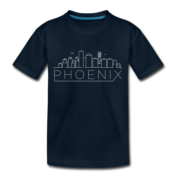 Phoenix, Arizona Toddler T-Shirt - Skyline Phoenix Toddler Tee - deep navy