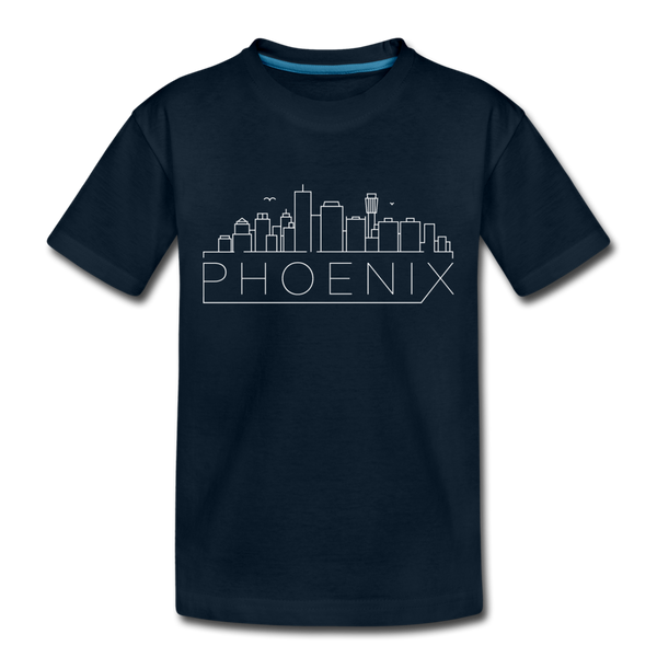 Phoenix, Arizona Toddler T-Shirt - Skyline Phoenix Toddler Tee - deep navy
