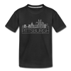 Pittsburgh, Pennsylvania Toddler T-Shirt - Skyline Pittsburgh Toddler Tee - black