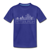 Pittsburgh, Pennsylvania Toddler T-Shirt - Skyline Pittsburgh Toddler Tee - royal blue