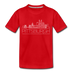 Pittsburgh, Pennsylvania Toddler T-Shirt - Skyline Pittsburgh Toddler Tee - red