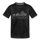 Pittsburgh, Pennsylvania Toddler T-Shirt - Skyline Pittsburgh Toddler Tee - charcoal gray
