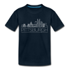 Pittsburgh, Pennsylvania Toddler T-Shirt - Skyline Pittsburgh Toddler Tee - deep navy