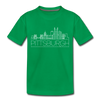 Pittsburgh, Pennsylvania Toddler T-Shirt - Skyline Pittsburgh Toddler Tee - kelly green