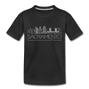 Sacramento, California Toddler T-Shirt - Skyline Sacramento Toddler Tee - black