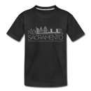 Sacramento, California Toddler T-Shirt - Skyline Sacramento Toddler Tee - black