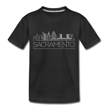 Sacramento, California Toddler T-Shirt - Skyline Sacramento Toddler Tee - black