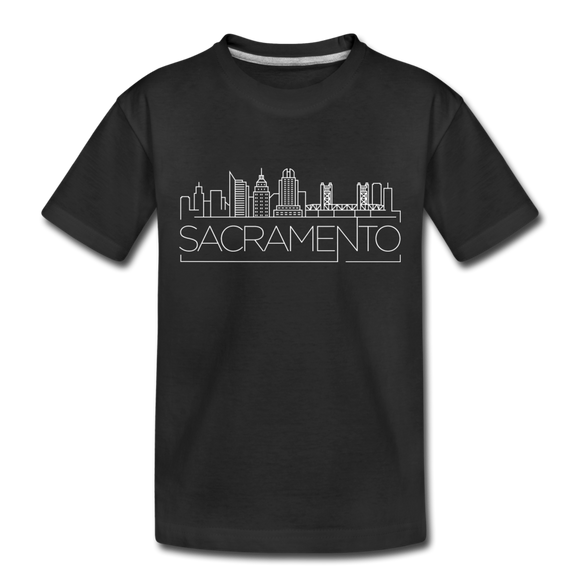 Sacramento, California Toddler T-Shirt - Skyline Sacramento Toddler Tee - black