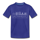 Sacramento, California Toddler T-Shirt - Skyline Sacramento Toddler Tee - royal blue